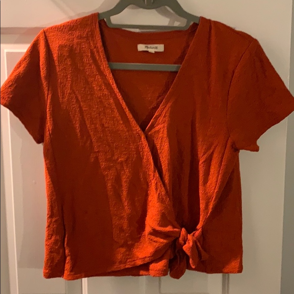 Crop wrap blouse